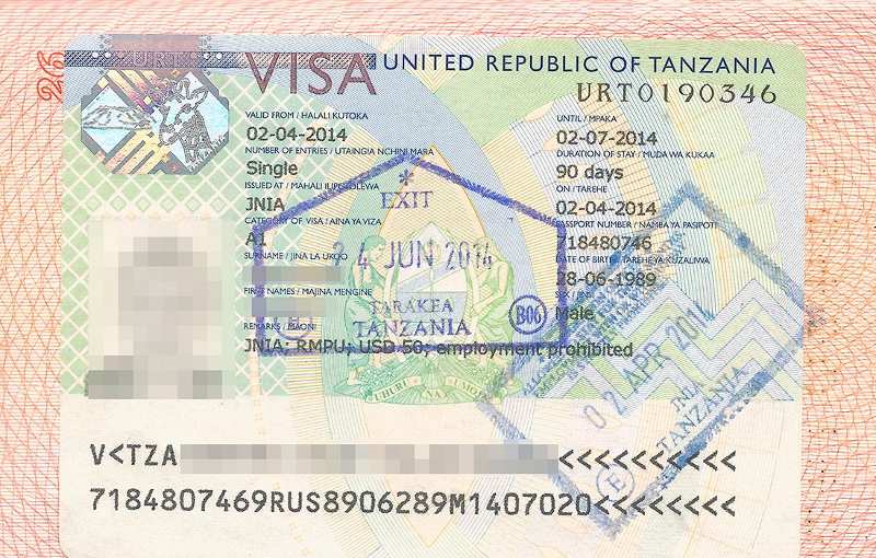 Exigences de visa pour les touristes en Tanzanie