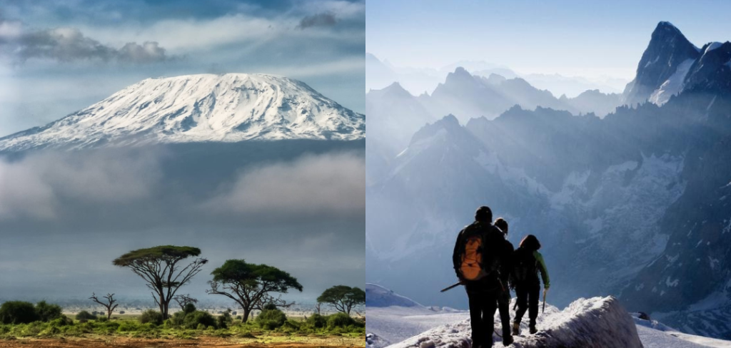Kilimandscharo gegen Mont Blanc